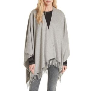 Rag & Bone fringe-trim cashmere poncho
